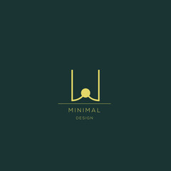 Minimalist Letter W icon logo