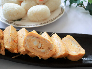 厚焼き玉子　おにぎり