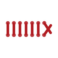 shoelace icon vector illustration sign on white background	