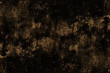 Dark brown color abandoned concrete wall surface for texture background