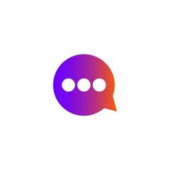 Speech bubble vector icon for apps and websites. illustration logo template in trendy style.