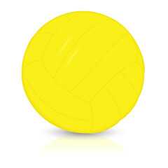 Yellow volleyball ball isolated on a white background