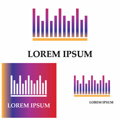 Sound waves logo vector illustration icon 