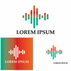 Sound waves logo vector illustration icon 