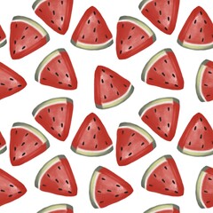 watermelon seamless pattern. Illustration 