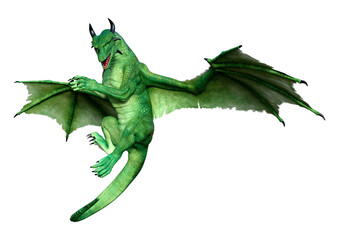 Obraz premium 3D Rendering Fairy Tale Dragon on White