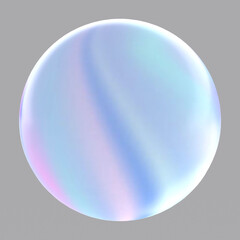 虹色に輝くシャボン玉の3Dイメージ