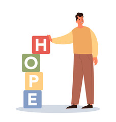 Hope concept. New beginning and faith in the future, support