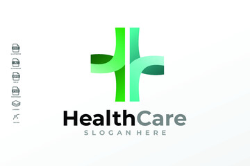 Modern Gradient Health Care, Pharmacy, Medical Logo Design Template Vector