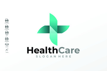 Modern Gradient Health Care, Pharmacy, Medical Logo Design Template Vector