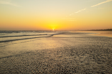 sunset on the beach