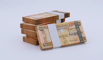 United Arab Emirates Currency Dirhams AED 200 Note - 3D Illustration