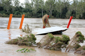 FLOODS RECEDING BRISBANE IPSWICH QUEENSLAND AUSTRALIA MARCH 4th 2022 -Damage and Debris left behind...