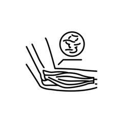 Tendonitis color line icon. Pictogram for web page