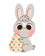 bunny with easter egg