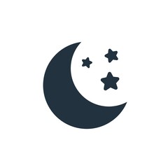 night icon vector.  night fashion flat symbol design isolated on white background.
