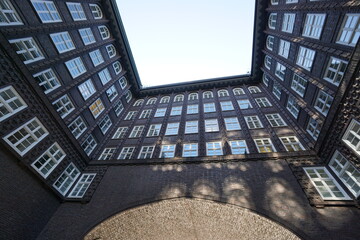 Hamburg Chilehaus am Tag im M&auml;rz