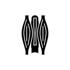 Swelling muscle color line icon. Pictogram for web page