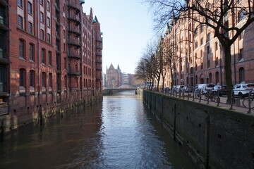 Alte Backsteingeb&auml;ude in Hamburg (Speicherstadt)