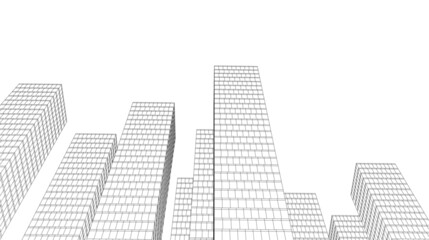 Obraz premium city skyscrapers