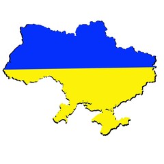 
ukraine map in flag color