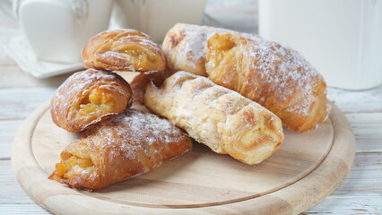 Puff pastry ,apple pastry turnovers for dessert