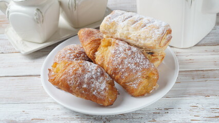 Puff pastry ,apple pastry turnovers for dessert