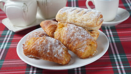 Puff pastry ,apple pastry turnovers for dessert