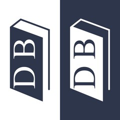 Digital book logo icon technology vector