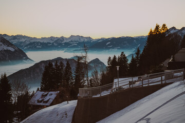 Swiss alps in winter