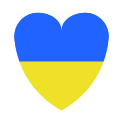 heart of ukraine. Ukrainian flag in the shape of a heart. Vector illustration.