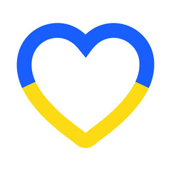 Ukrainian heart. Heart of ukraine. Pray for ukraine. Vector illustration.
