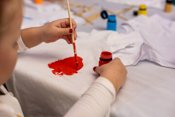 items for children's artistic creativity, art tools, paints