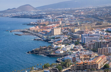 Vista aérea de la costa de Caletillas en el sur de la isla de Tenerife, Canarias
