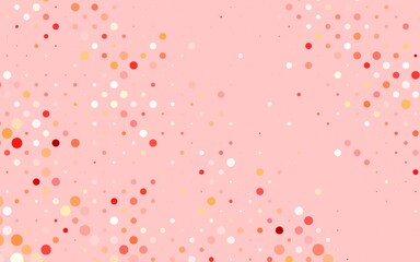 Light Red, Yellow vector Illustration with set of shining colorful abstract circles.