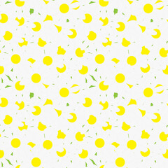 Unfolded chamomile on the whole green background, seamless pattern. Illustration