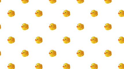 pattern of yellow ducks on a white background