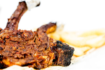 Arabic food and Persian cuisine on isolated background