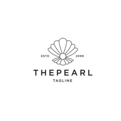 Pearl line logo icon design template
