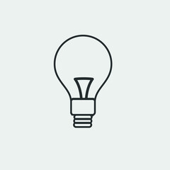 bulb icon vector illustration and symbol for website and graphic design