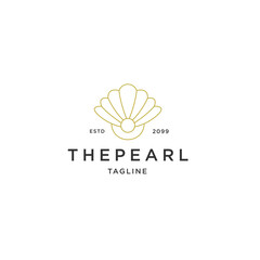 Pearl line logo icon design template