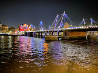 The River Thames in London at Night