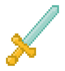 Fototapeta premium pixelated sword illustration