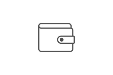 Obraz premium Wallet icon line vector