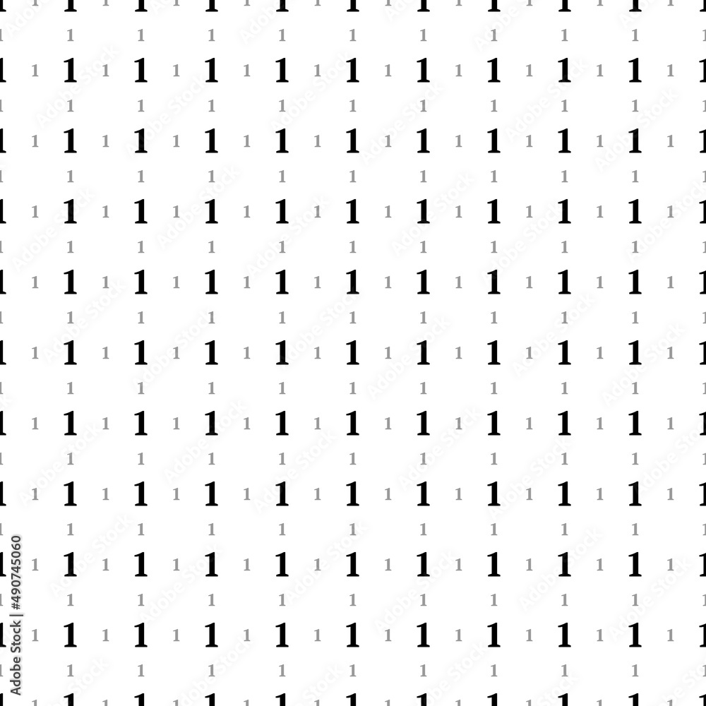Poster square seamless background pattern from black number one symbols are different sizes and opacity. th