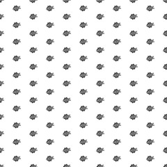 Square seamless background pattern from black digital tech symbols. The pattern is evenly filled. Vector illustration on white background