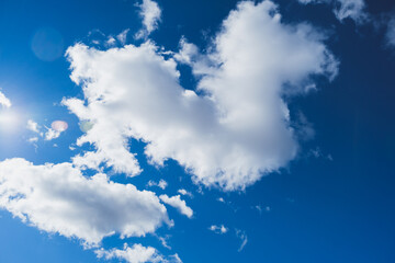 Fototapeta na wymiar Cloudy and blue sky background.