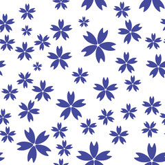 Seamless Simple Pattern Background with Flowers. Illustration