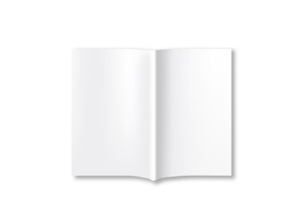 Blank magazine mockup template on gold background. Realistic