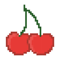 Obraz premium pixelated cherry design
